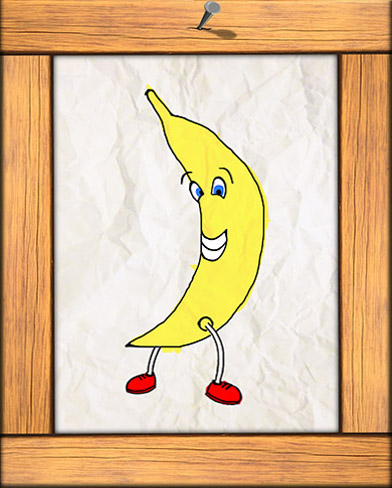Portrait of a smiling banana